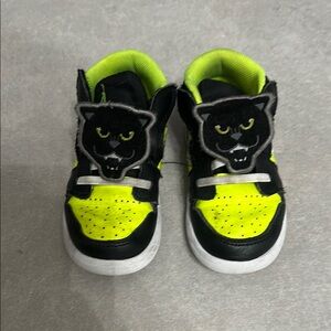 Jordan Black and Green High-Top Sneakers with Animal Design